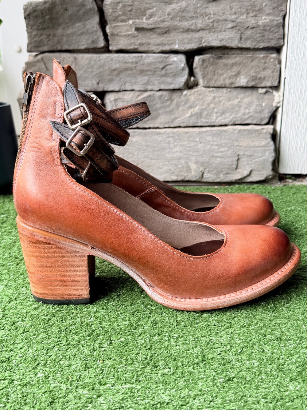 Freebird by Steven Randi Brown Leather Women’s Ankle Boots - Picture 5 of 13